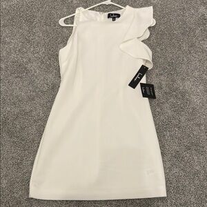 Lulu's White One Shoulder Sheath Dress Cocktail